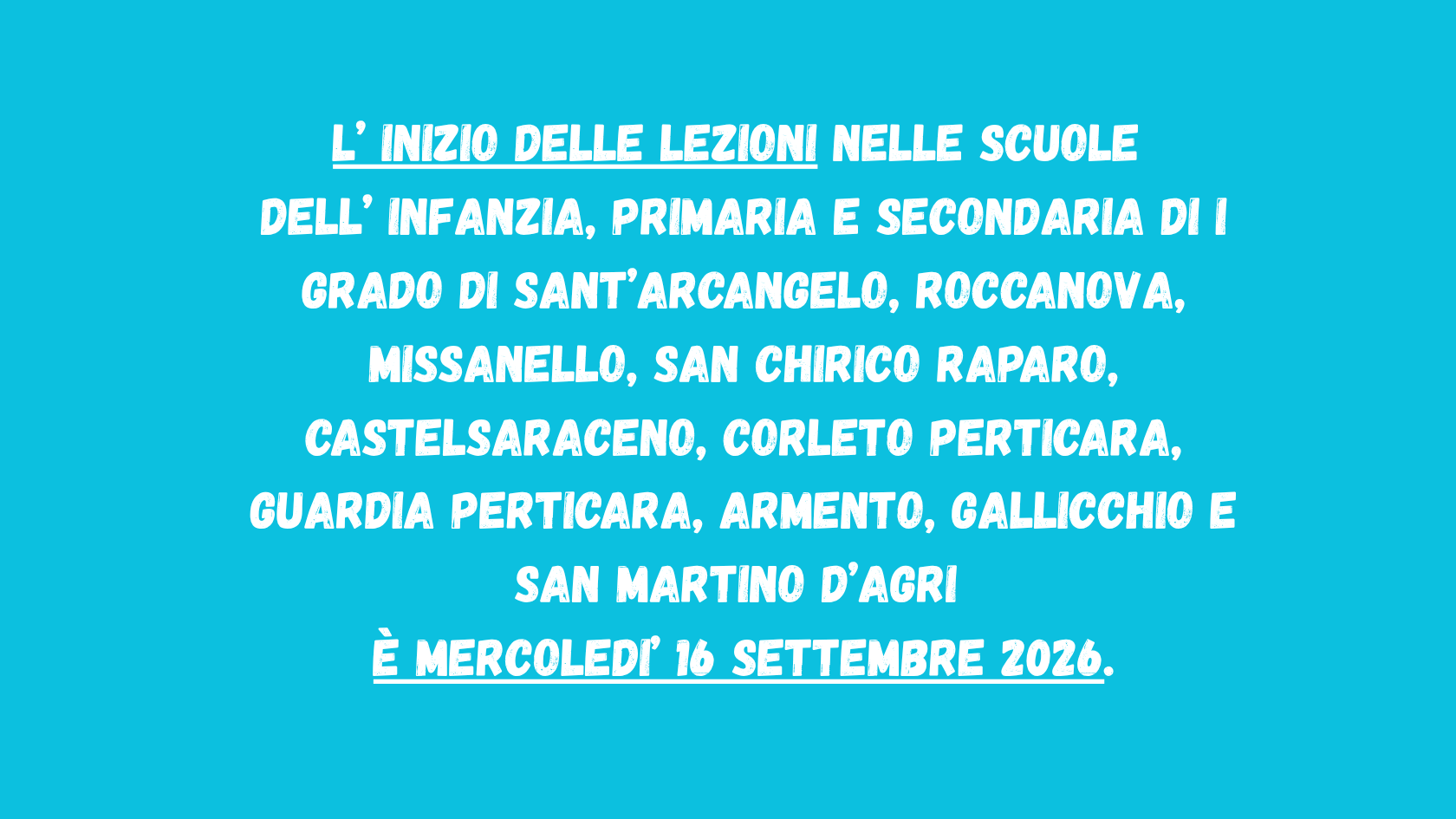 Inizio anno scolastico e Calendario regionale 2026/2027